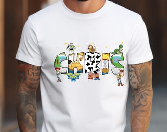 Custom Name Toy Story Shirt, Personalized Toy Story Party Tees, Matching Disney Family Trip Tees