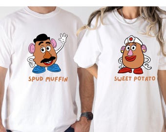 Toy Story Mrs. and Mr. Potato Shirts, Spud Muffin and Sweet Potato Matching Couple Tees, Parents Disney Tees, Disneyland Family Trip Tees