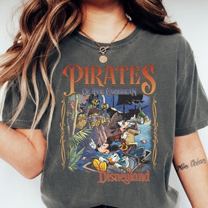 Pirates of the Caribbean Shirt, Comfort Colors Mickey and Friends Pirates Shirt, Disneyland Vacation Tees, Men's Disney Trip Shirt