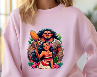 Moana and Maui Sweatshirt, Moana Movie Hoodie, Disneyland Vacation Matching Shirts, Christmas Gifts