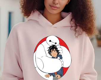 Baymax and Hiro Sweater, Big Hero 6 Hoodie, Disneyworld Family Sweaters, Boys Disney Crewneck, Baymax Fans Hoodie, Big Hero Six