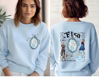Princess Elsa Coquette Sweater, Frozen Elsa Frame Hoodie, Frozen Women's Disneyland Crewneck, Girls Trip Frozen Elsa Fans Sweater