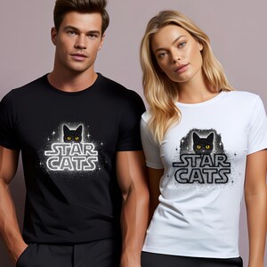 Star Wars Cats Shirt, Comfort Colors Star Cats Tee, Funny Black Cat Tee, Galaxy Cat, Star Cats Star Wars, Cat Owner Star Wars Fan Shirt