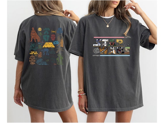 Star Wars Shirt, Comfort Colors Two-Sided Star Wars T-shirt, Disneyland Trip Matching Tees, Star Wars Family Tees, Star Wars Fans Xmas Gifts
