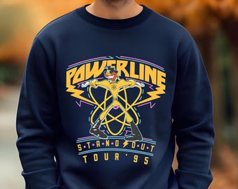 Powerline World Tour 95 Sweater, Stand Out Tour Hoodie, Max Goofy Powerline Movie, Goofy Disneyland Tour, 90's Party Sweater