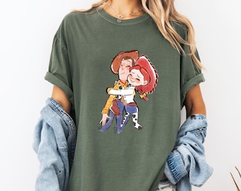 Retro Jessie and Woody Shirt,  Toy Story Woody Jessie Love Tee, Toy Story Fans Family Trip, Women's Toy Story Disneyland Tee
