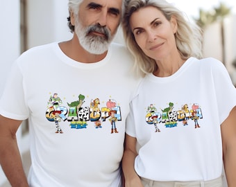 Toy Story Grandma and Grandpa Shirt,  Birthday Tees, Grandparents Family Trip Birthday Tees