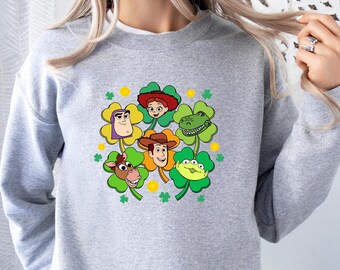 Toy Story St Patrick's Day Sweatshirt, Happy St Patrick's Day, Toy Story Clover Hoodie, Irish Shamrock Sweater, St Patrick's Day Gift