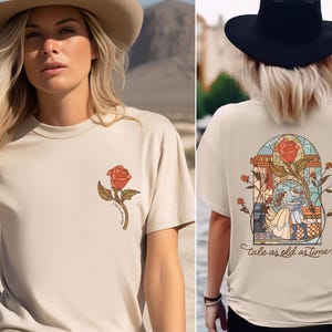 Retro Beauty and The Beast Shirt, Comfort Colors Disney Princess Bella Shirt, A Tale as Old as Time Tee, Girls Disneyland Trip Matching Tees