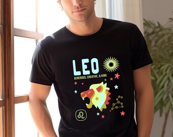Leo Shirt, Leo Zodiac Shirt, Horoscope Tees, Zodiac Birthday, Leo Astrology Tees, Birthday Gifts, Leo Gifts, July August Birthday