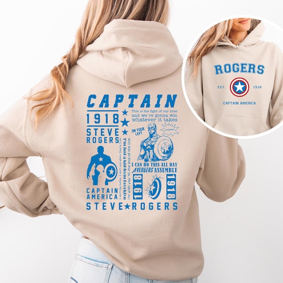 Avengers Endgame Captain America Hoodie - Unisex Pullover Sweatshirt With Full Zipper And Pockets