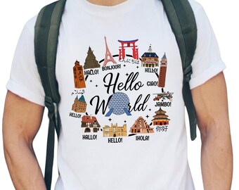 Hello World Epcot Tee, Disneyland World Tour Shirt, World Traveler Epcot Shirt, Family Vacation, Travel Lover Shirts, Making Memories
