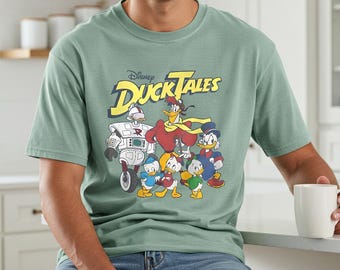Camisetas vintage de Disney Duck Tales: camisetas unisex de lona Bella de Comfort Colors para adultos, jóvenes y niños pequeños