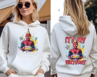 Spiderman Birthday Sweater, It's My Birthday Spidey Hoodie, Spiderman Happy Birthday, Kids Sweater