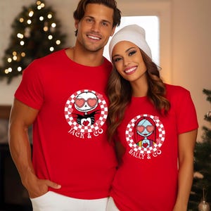 Jack and Sally Skellington Couple Shirts, Disneyland Matching Couple Tees, Matching Valentine's Day Tees, Valentine Gifts, Honeymoon Shirts image 5