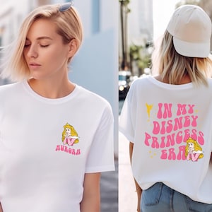 Disney Princess Shirts, Matching in My Disney Princess Era Tees, Girl Trip, Birthday Tees, Elsa Anna Merida Ariel Belle Jasmine Tiana Alice image 6