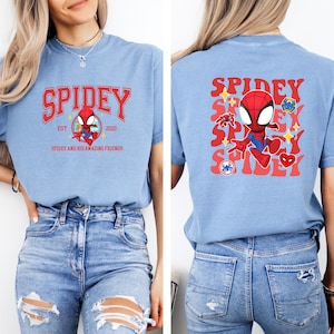Spidey And His Amazing Friends Shirt, Ghost Spider Tee, Disney Comic Tee, Spidey Birthday Shirt,  Avengers Kids Spidey Tee, Spidey Fans Tee