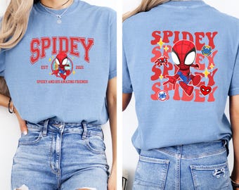 Spidey And His Amazing Friends Shirt, Ghost Spider Tee, Disney Comic Tee, Spidey Birthday Shirt,  Avengers Kids Spidey Tee, Spidey Fans Tee