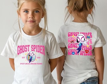 Ghost Spider Shirt, Spidey And His Amazing Friends Ghost Spider, Girls Spidey Tees, Avengers Kids Ghost Spider Tee, Disney Comics
