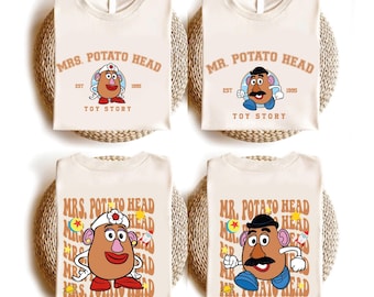Toy Story Mrs. and Mr. Potato Head Shirts, Mrs. and Mr. Potato Head Matching Couple Tees, Parents Disney Tees, Disneyland Family Trip Tees