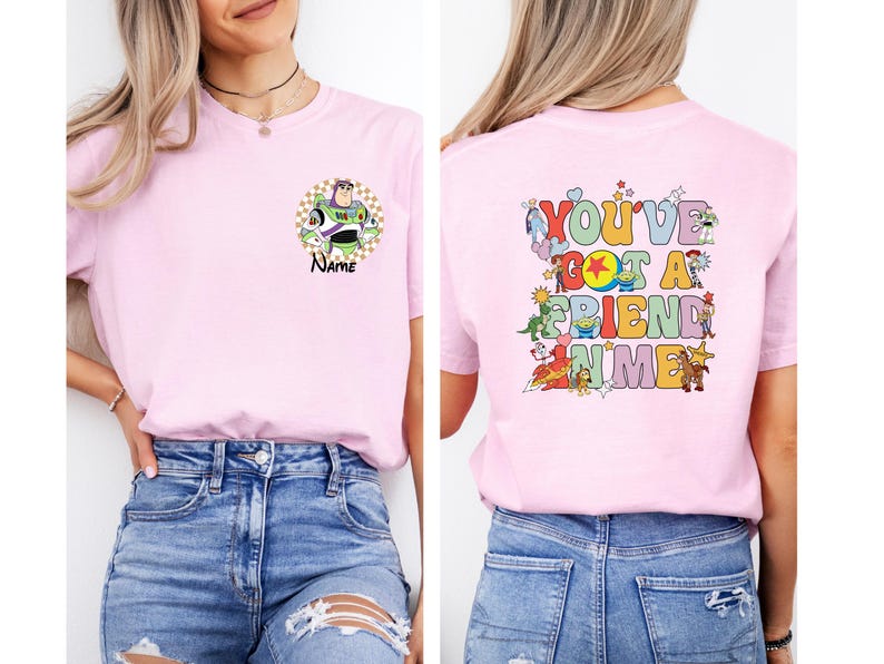 Custom Toy Story Family Shirts, Personalized Woody Jessie Rex Slinky Buzz Alien Matching Group Tees image 8