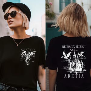 Xaden Riorson House Aretia Shirt, Fourth Wing Inspired Tee, Basgiath War Dragon Rider Shirt, Iron Flame Rebecca Yarros, Book Lovers Gift image 5