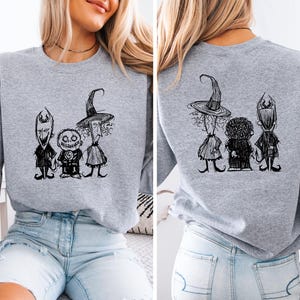 Nightmare Before Christmas Sweater, Halloween Hoodie, Lock Shock Barrel Halloween Party Crewneck, Horror Movies, Oogie Boogie Trick or Treat afbeelding 3