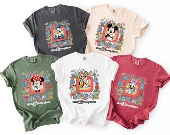 Vintage Mickey and Friends Disney World Matching Group Shirts