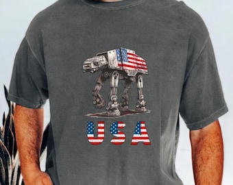 AT-AT Walker 250th Anniversary Shirt, Star Wars Patriotic Tee, July 4th USA Flag American Pride, Independence Day Star Wars Tee