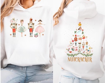 Christmas Nutcracker Ballet Sweatshirt, Cute Nutcracker Xmas Tree Hoodie, Women's Christmas Sweater, Cute Holiday Season Gift