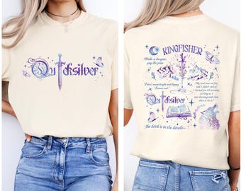 Quicksilver Bookish Shirt, Kingfisher Fantasy Book Tees, Fae & Alchemy Book Fandom Tees