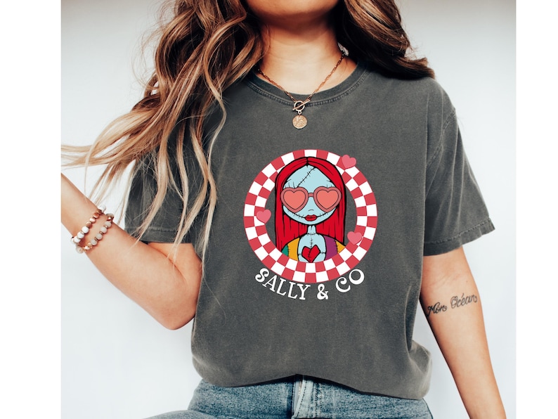 Jack and Sally Skellington Couple Shirts, Disneyland Matching Couple Tees, Matching Valentine's Day Tees, Valentine Gifts, Honeymoon Shirts image 4