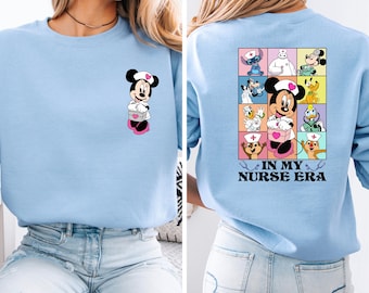 Minnie Mouse in My Nurse Era Sweater, Nurse Hoodie, Disney Nurses Day Crewneck, Nurses Day Gift, Cute Nursing School Sweater