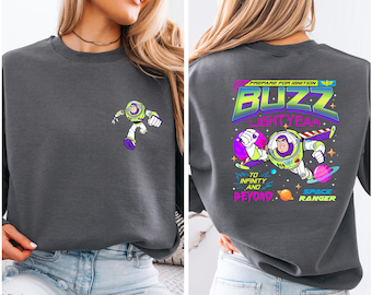 Buzz Lightyear Space Ranger Sweater, Toy Story Buzz Hoodie, Boys Buzz Sweater, Family Trip, Infinity & Beyond Toy Story Buzz Fans Crewneck