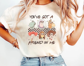 Retro Toy Story Checkered Tee, You've Got A Friend In Me Toy Story Fans Family Trip Shirt