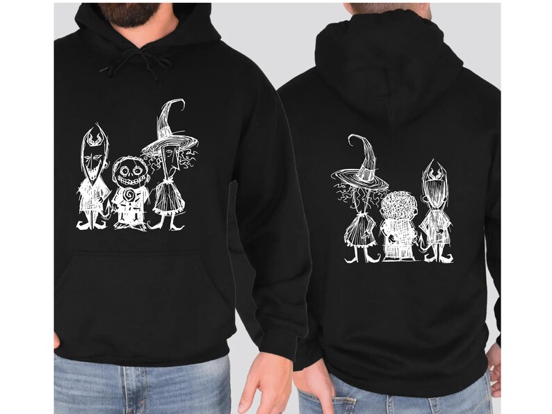 Nightmare Before Christmas Sweater, Halloween Hoodie, Lock Shock Barrel Halloween Party Crewneck, Horror Movies, Oogie Boogie Trick or Treat afbeelding 4