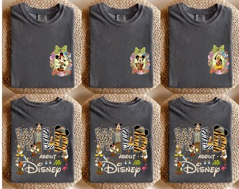 Mickey and Friends Animal Kingdom Shirts, Comfort Colors Wild About Disney Family Trip Tees, Matching Minnie Daisy Donald Goofy Pluto Tees