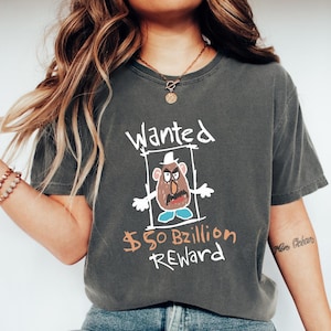 Spud Wanted Reward Shirt, Comfort Colors Toy Story Mr. Potato Head Tee, Funny Potato Head Portrait, Spud Muffin, Disney Trip Toy Story Tee