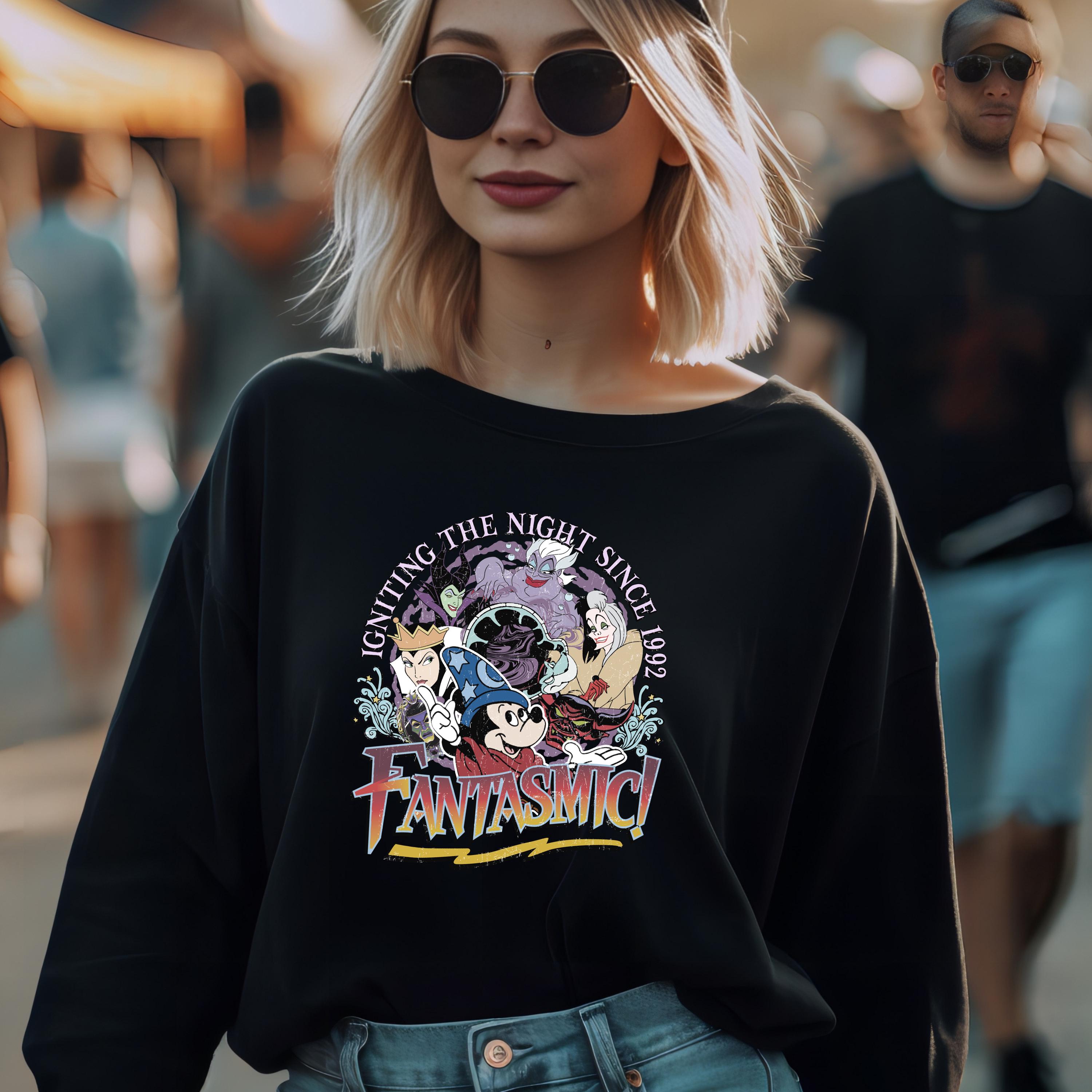 Retro Disney Fantasmic Villain Sweatshirt, Fantasia Movie Hoodie 