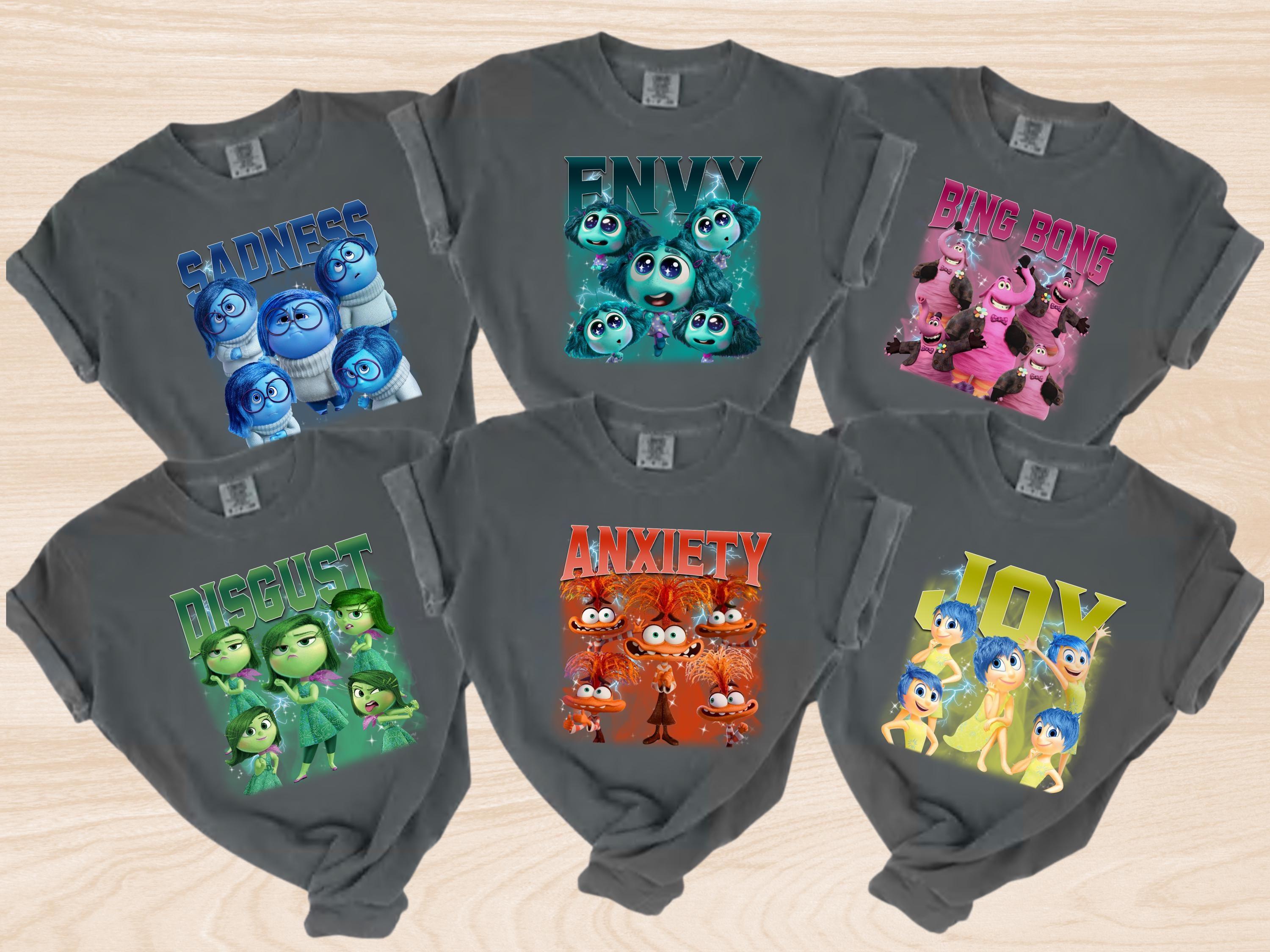 Inside Out Characters T-shirt, Comfort Colors Inside Out Tees, Matching Family Tees, Disneyland Vacation Tees, Inside Out Fans Party Shirt