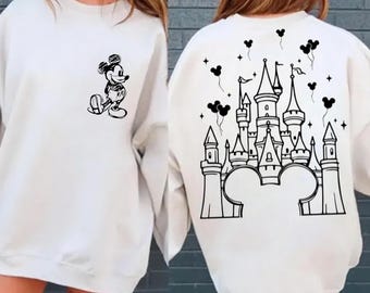 Minnie Mickey Matching Happiest Place on Earth Disney Sweaters, Disneyland Family Trip Hoodies, Family Vacation, Couple Disney Crewnecks