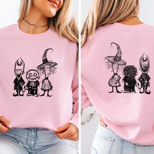 Nightmare Before Christmas Sweater, Halloween Hoodie, Lock Shock Barrel Halloween Party Crewneck, Horror Movies, Oogie Boogie Trick or Treat afbeelding 5