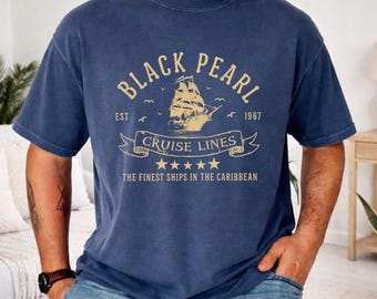 Black Pearl Pirates of Caribbean Shirt, Family Cruise Tee, Black Pearl Cruise Line Men's Tee, Husband Disney Tee, Boyfriend Disney Trip Tee