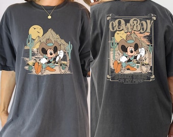 Cowboy Mickey Mouse Shirt, Disney Western Desert Vibes Shirt, Men's Disneyland Trip Shirt, Western Holiday Gifts