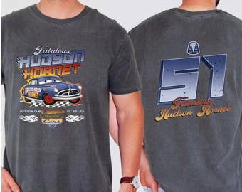 Camiseta vintage de Doc Hudson, camiseta Doc Hudson 51 The Fabulous Hudson Hornet, camiseta de Cars Radiator Springs de Doc Hudson, camiseta Disney para hombre, regalo para novio