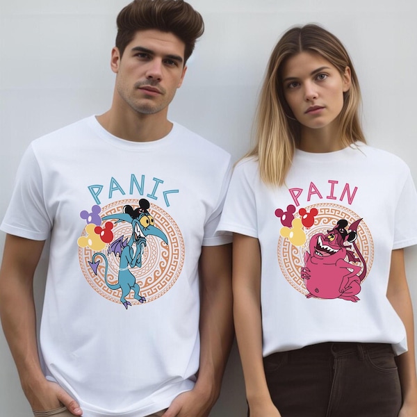 Panic and Pain Hercules T-shirt, Panic and Pain Valentines Day Tees, Hercules Couple Sweatshirts, Mom Daughter, Dad Daughter Matching Tees