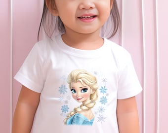 Frozen Princess Elsa Shirt, Elsa With Snowflakes Tee, Disney Princess Elsa Comfort Colors Shirt, Disney Girl Trip, Girls Birthday Tee