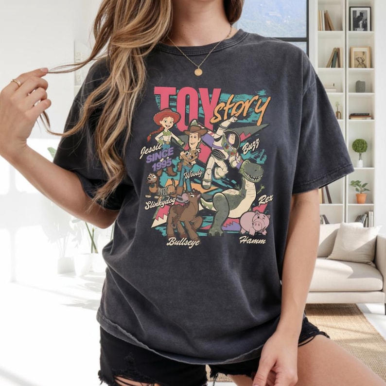 Retro Toy Story Shirt, Comfort Colors Toy Story Fans Family Trip Tee, Men's Disneyland Tee, Movie Day Tee image 8