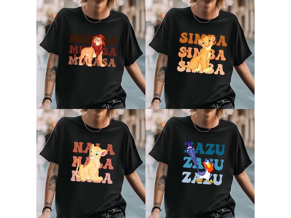 Lion King Movie Characters Shirt, Lion King Matching Tees, Family Movie Tees, Animal Kingdom, Mufasa Scar Timon Nala Simba Zazu Pumba Hyena