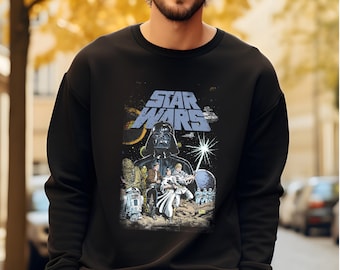 Star Wars Battle Scene Sweater and Hoodies: Gildan Sweatshirts